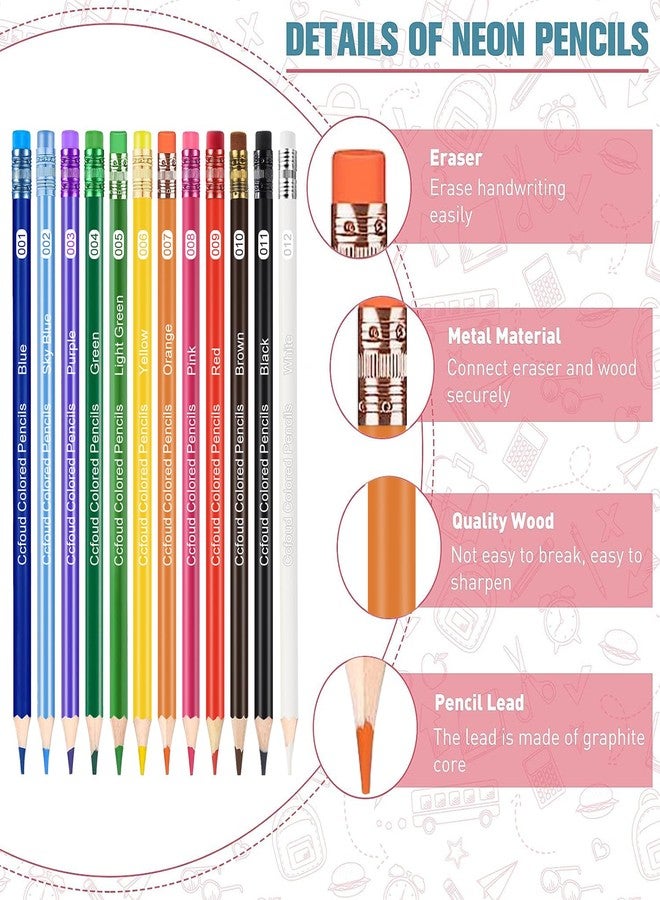 Ccfoud Colored Pencils Bulk,9 Packs of 12 Count,Colored Pencils Set，Coloring Pencils 108 Count,Bulk School Supplies for Teachers - Image 3